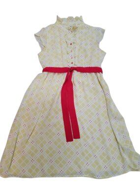 Fun and Flirty Fossil Vintage Americana Inspired Yellow Spring Summer Dress